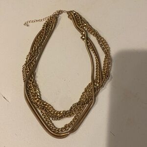 Gold statement necklace